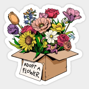 Adopt a Flower Sticker